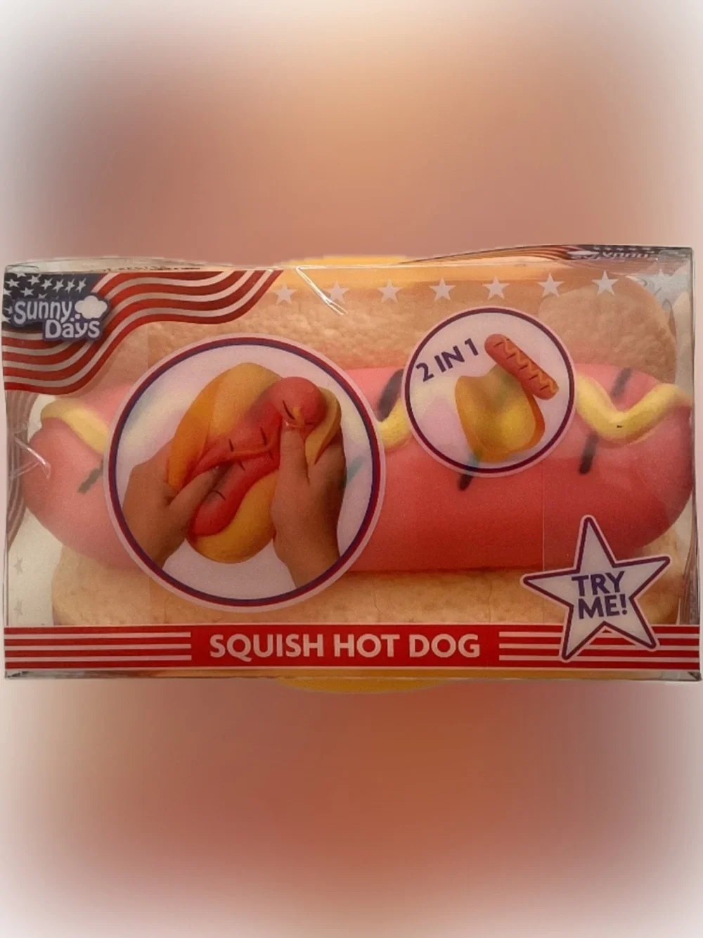 Sunnydays viral trending squishy hot dog sensory squishy toy